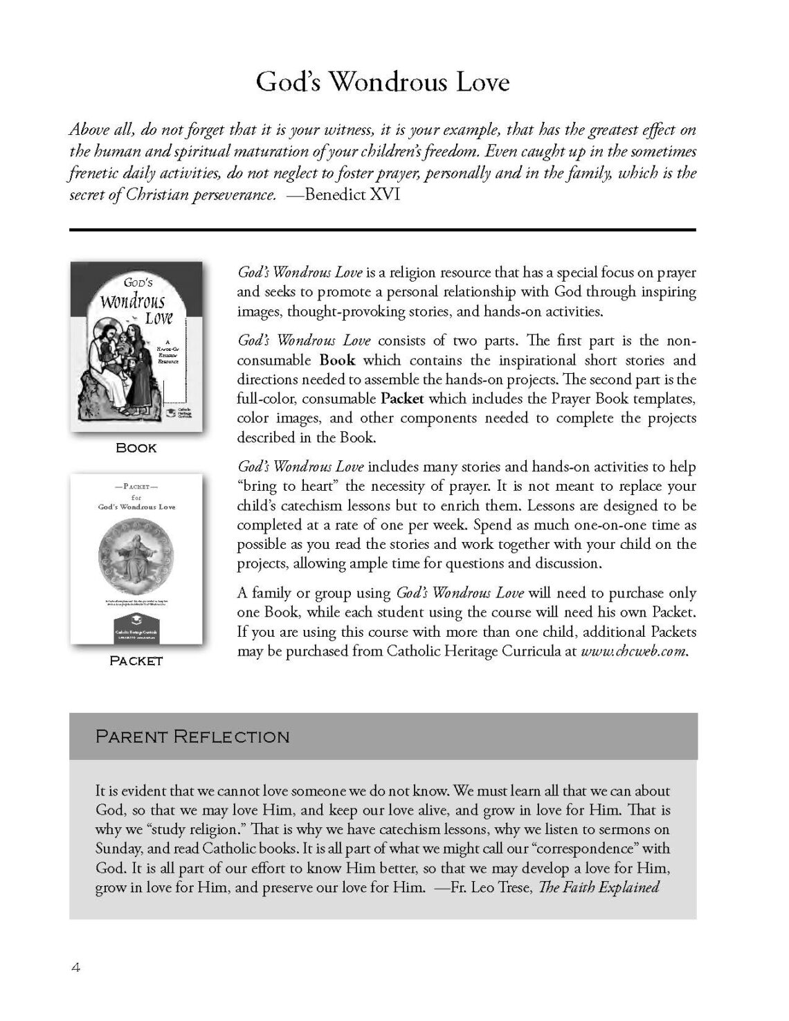 God's Wondrous Love: A Hands-On Religion Resource - Catholic Heritage ...