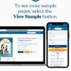 Image directing sample page viewers to select the yellow "View Sample" button if they would like to see more pages.