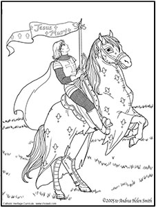 Coloring Page: St. Joan of Arc