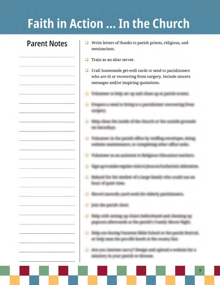 Faith in Action: A Hands-On Religion Resource - Catholic Heritage Curricula