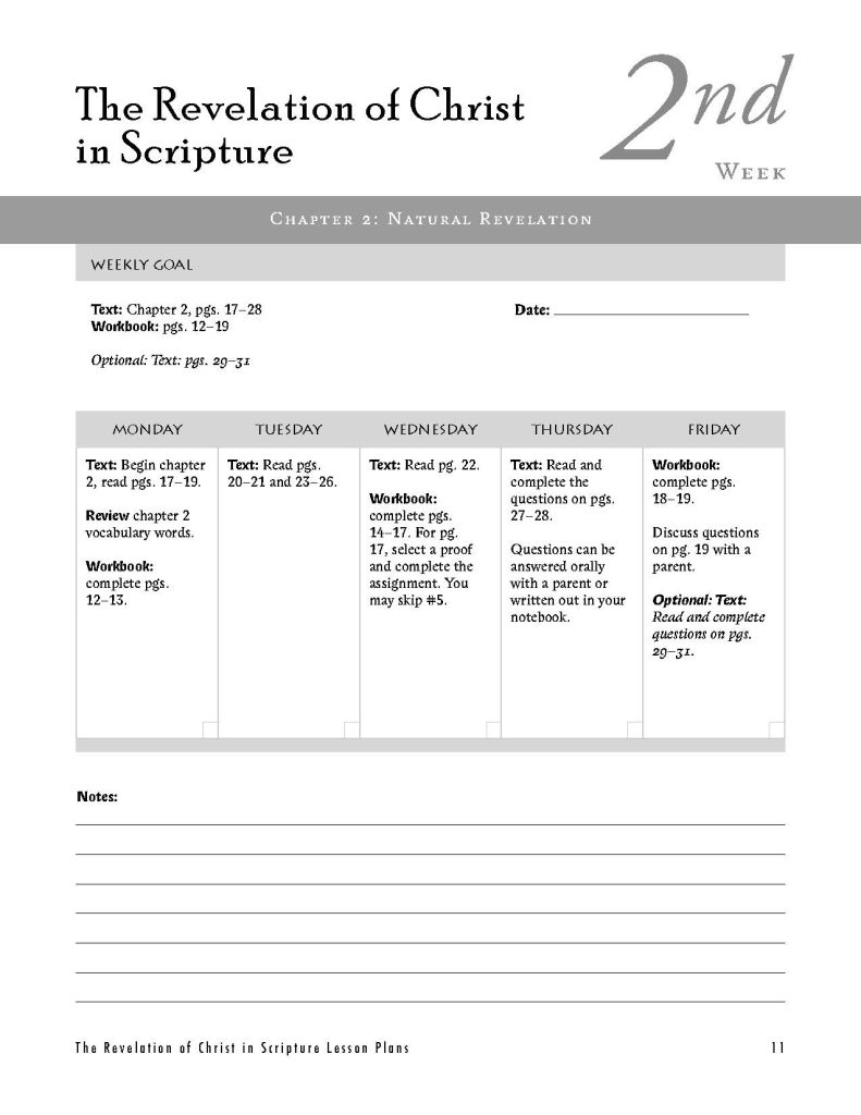 Week 2 Lesson Plan